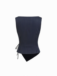 Pinstripe Structured Pant Set - Modestly Vogue 