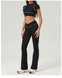 High-Waist Quick-Drying Yoga Trousers – Wide Leg Bell Bottoms for Women