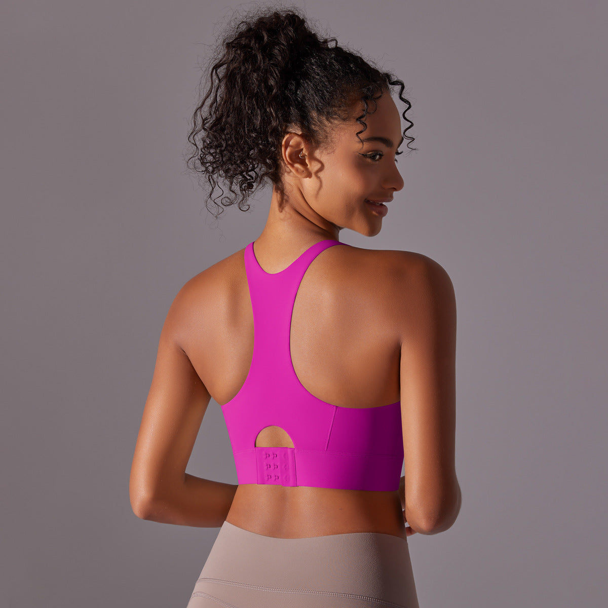 High Strength Yoga Bra – Seamless Push-Up Vest with Beauty Back