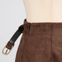 Personalized Street High Slit Long Skirt Autumn Pleating Lace up Fashionable Niche Skirt