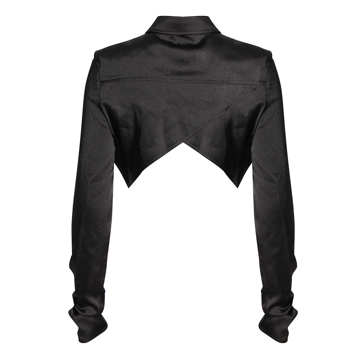 Dark Asymmetric Ruched Two Piece Outfit – Cropped Fall Set - Modestly Vogue 