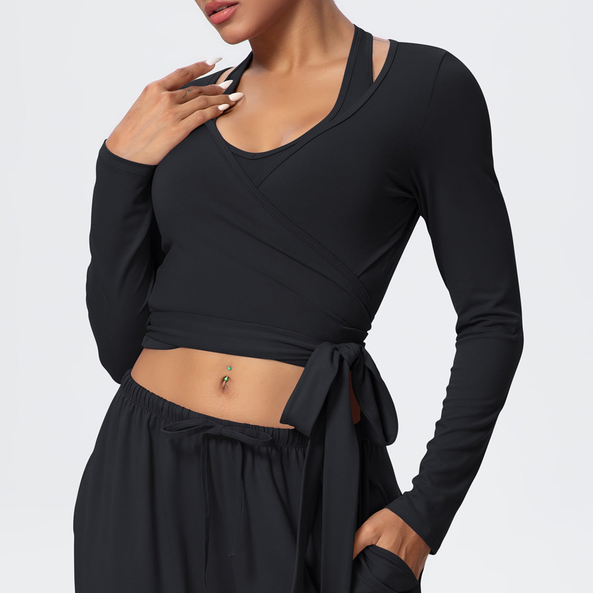 Brushed Yoga Long Sleeve Strap – Personalized Yoga & Fitness Wear