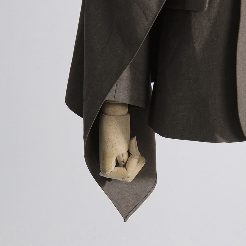 Elegant Cutout Scarf Blazer for Women – Slim Fit Style - Modestly Vogue 