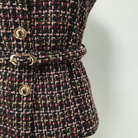 French Socialite Chanel Elegant Vest Coat Women Autumn Lace up Top - Modestly Vogue 