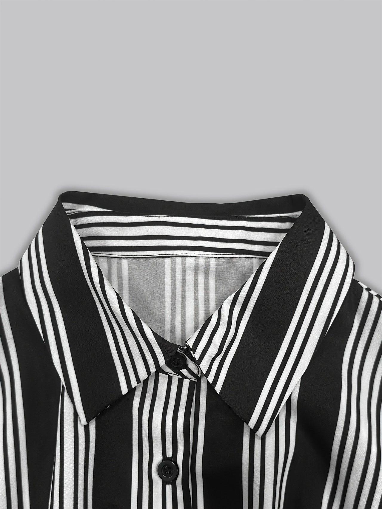 Elegant Women Clothing with Belt Short Sleeve Striped Shirt Dress - Modestly Vogue 