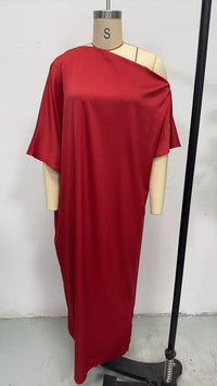 Women’s Yellow Satin Maxi Dress – Elegant Summer Style - Modestly Vogue 