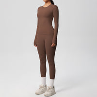 Quick Dry Skin-Friendly Yoga Set for Women – Long Sleeve & Fitness Pants