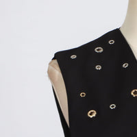 Fashionable Trendy Sleeveless Riveted Belted Tank Top - Modestly Vogue 