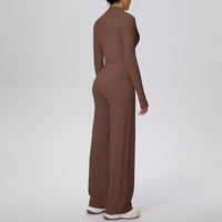 Micro Brushed  Zipper Jacket Sports Long Sleeve Running - Modestly Vogue 