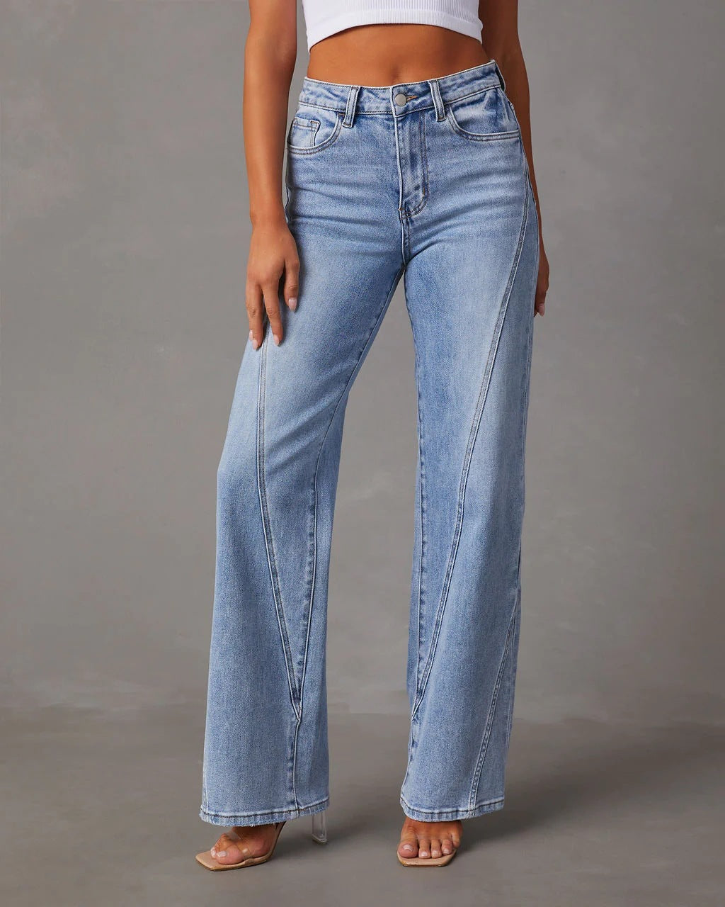 Blue Denim Trousers Denim Trousers Jeans - Modestly Vogue 