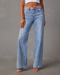 Blue Denim Trousers Denim Trousers Jeans - Modestly Vogue 