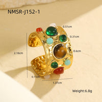 Multi Gem Cuff Ring - Modestly Vogue 