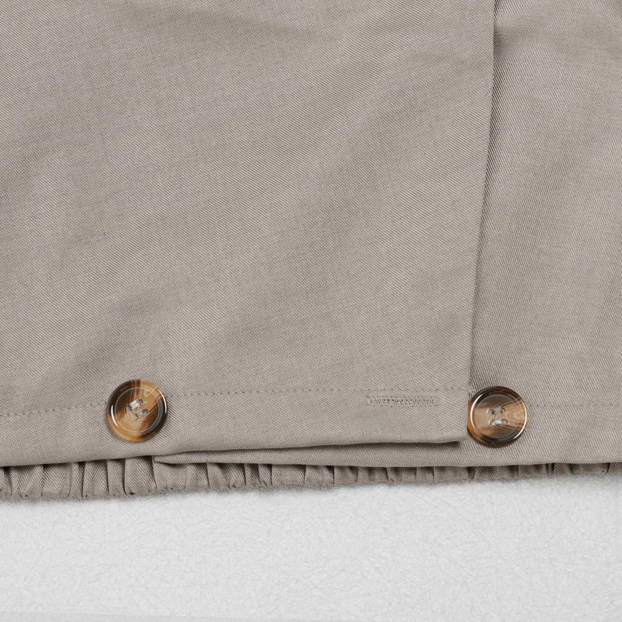 Office Casual Large Collared Pleated Sleeves Work Pant Two Piece Sets - Modestly Vogue 