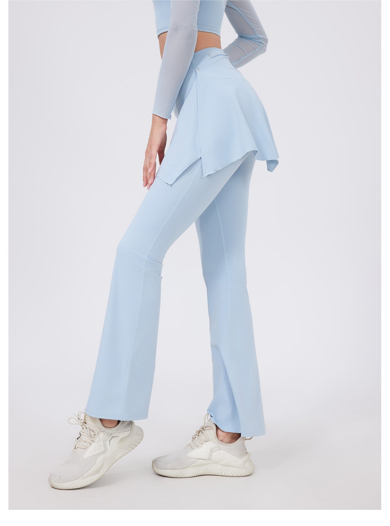 Yoga Pants with Skirt | One-Piece Modest Fitness Leggings - Modestly Vogue 