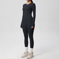 Quick Dry Skin-Friendly Yoga Set for Women – Long Sleeve & Fitness Pants