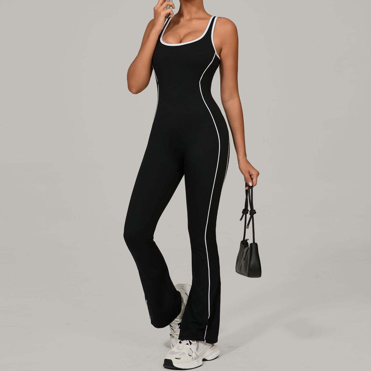 Yoga Clothes Dance Sports Jumpsuit Hip Lifting Pleated Slightly Pull Yoga Jumpsuit