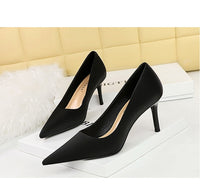 Simple Stiletto Heel Office High Heels Women - Pointed Toe Thin Shoes