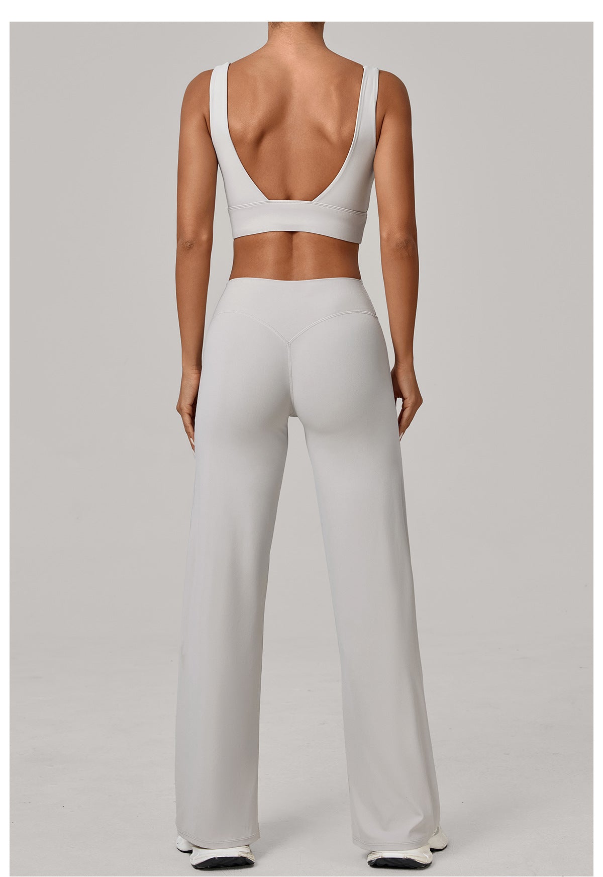 Double Shoulder Strap Bra & Straight Leg Yoga Trousers Set