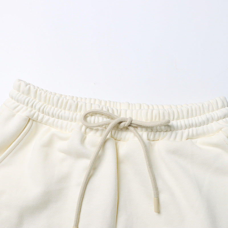 Neutral Draping Stitching Tied Drawstring Adjustable Slimming High Waist Straight Solid Color Casual Pants Women