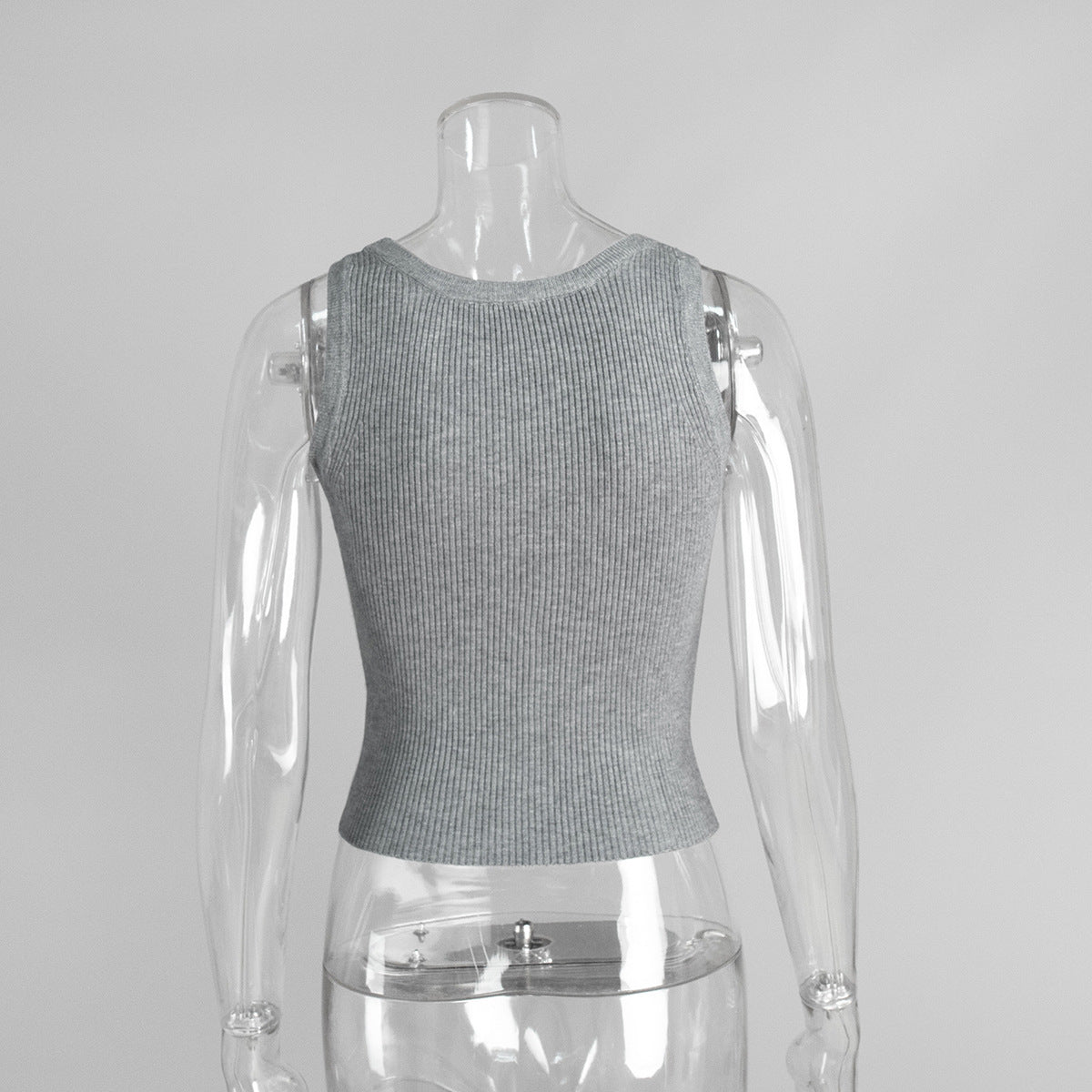 Knitted Vest Women Summer Solid Color Slim Thread Inner Wear Blouse Short Vest - Modestly Vogue 