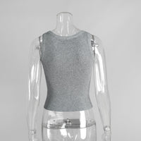 Knitted Vest Women Summer Solid Color Slim Thread Inner Wear Blouse Short Vest - Modestly Vogue 