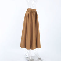 Khaki Balloon Skirt Russian Chic Spring Midi Dress