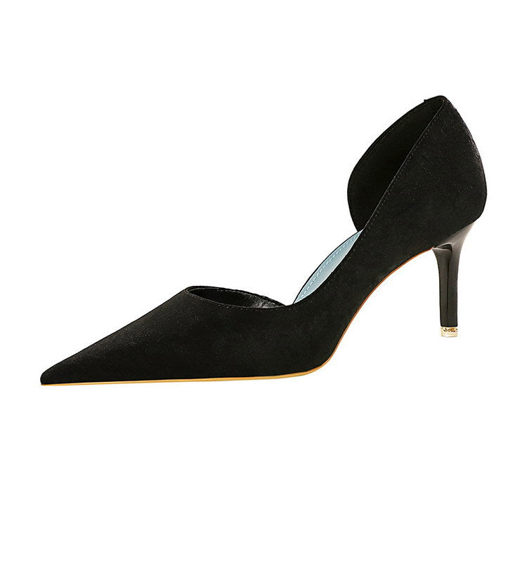 Women’s Pointed Toe Stiletto Heel Hollow Side Pumps