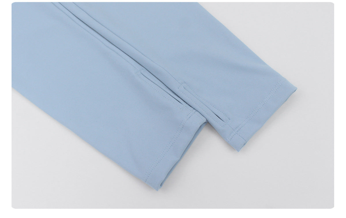 Contrast Color Long Sleeve Sports Coat – Quick-Drying Yoga & Running Top