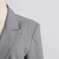 Elegant Double Breasted Ruffled Waist Short Blazer - Modestly Vogue 