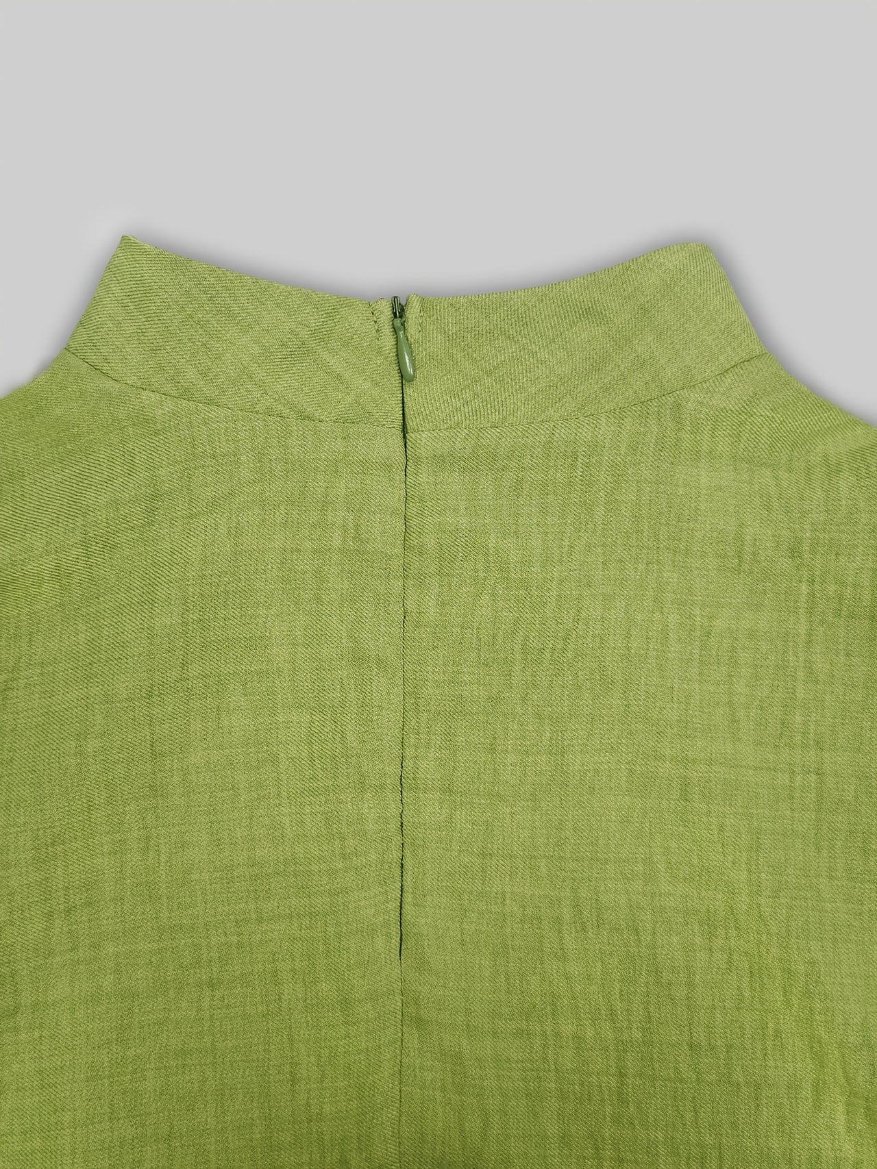 Lazy Green High Collar Loose Knitted Top Skirt Two Piece Sets - Modestly Vogue 