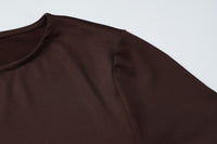 Women Clothing Autumn Pleated Waist Tight Lace up Long Sleeve Dress Women - Modestly Vogue 