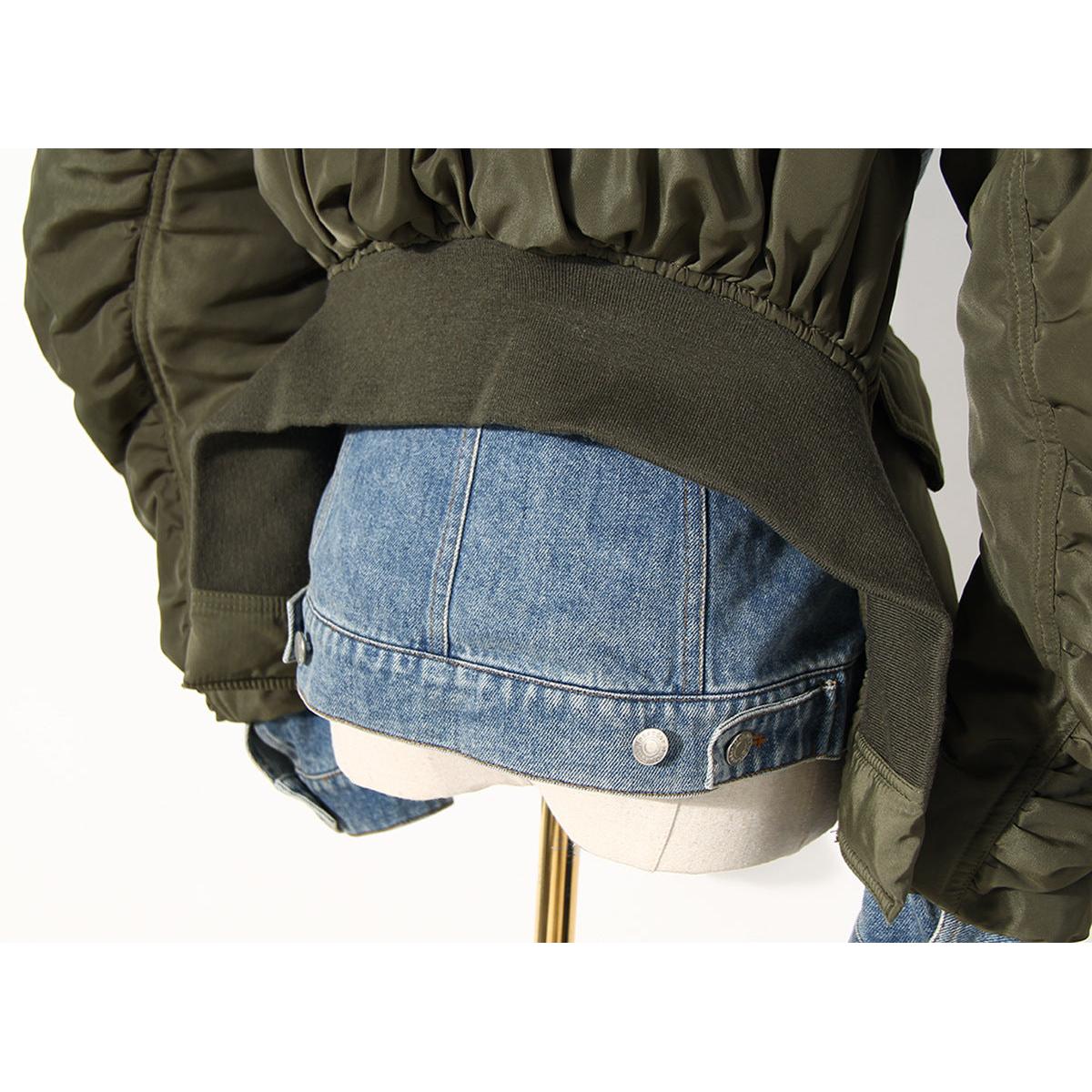 Blue Winter Loose Color Matching Denim Cotton Jacket Jacket Coat Women Small - Modestly Vogue 