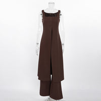 Layered Wide-Leg Pant Set - Modestly Vogue 