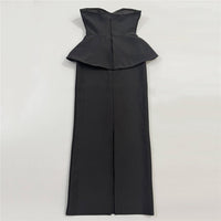 Tube Top Bandage One Piece Dress Niche Party Skinny Long Evening Dress