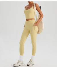 High Waist Cross Yoga Trousers – Nude Feel Quick Dry Fitness Pants