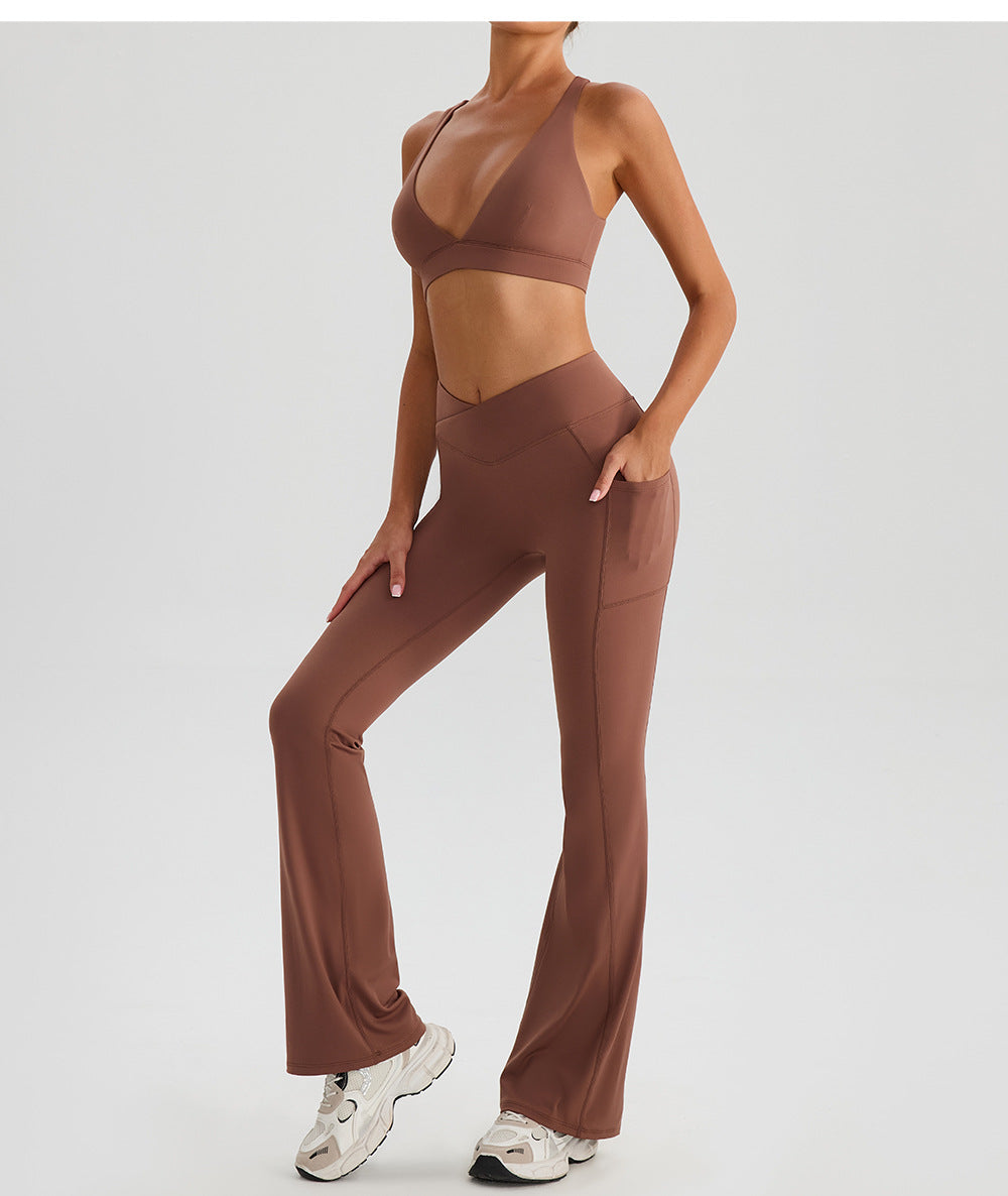 High Waist Wide Leg Yoga Pants – Bootleg & Hip Lift Fitness Pants for Women