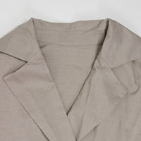 Office Casual Large Collared Pleated Sleeves Work Pant Two Piece Sets - Modestly Vogue 