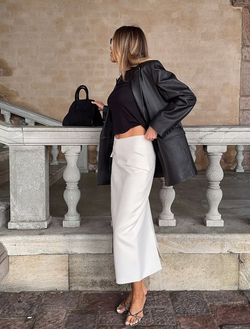 Women’s High Waist A-Line Skirt – Retro Long Spring Style - Modestly Vogue 