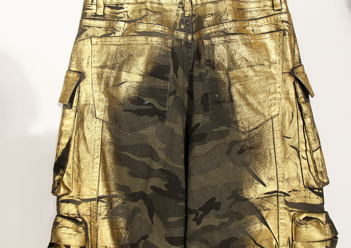 Women’s Retro Camouflage Cargo Pants – Loose Straight Fit