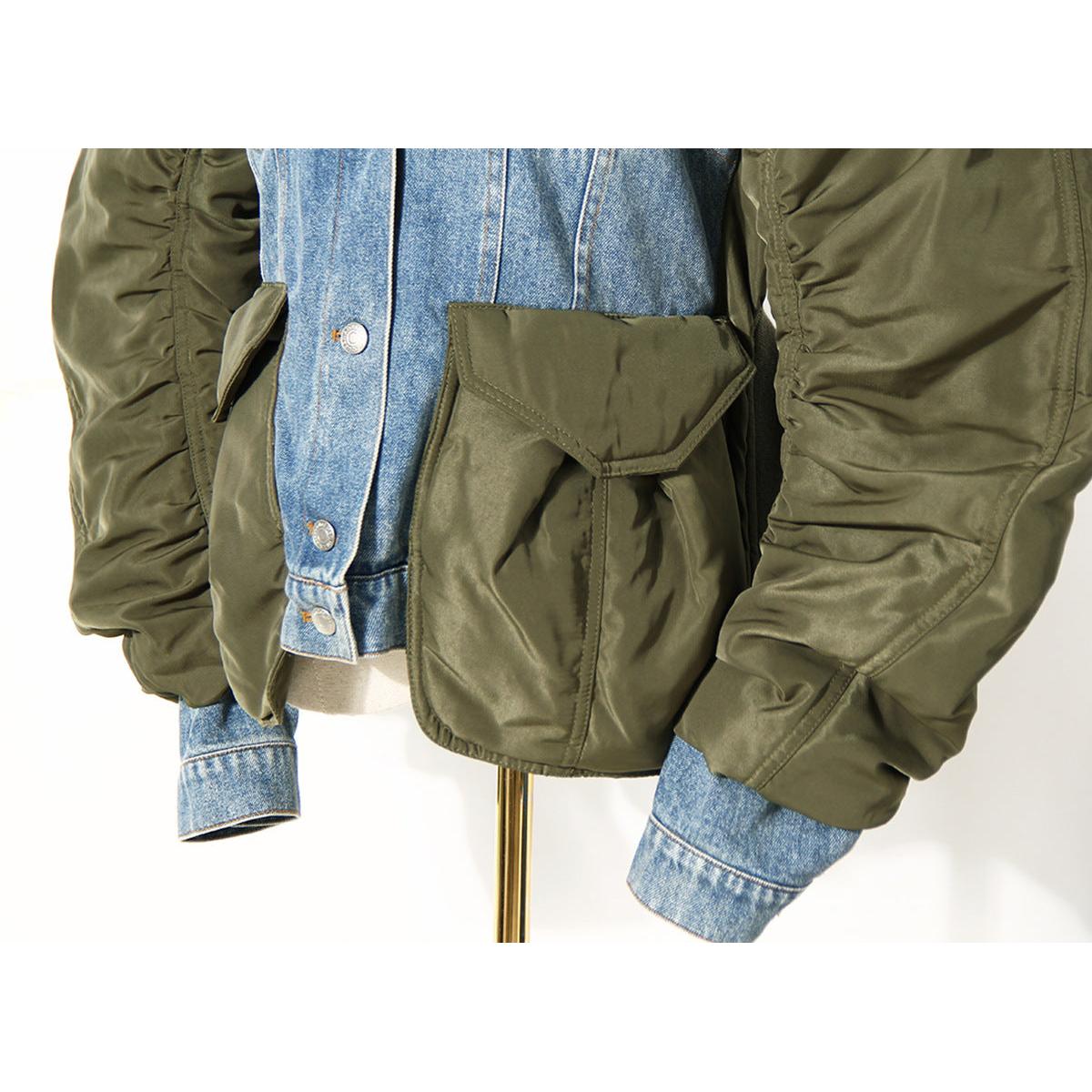 Blue Winter Loose Color Matching Denim Cotton Jacket Jacket Coat Women Small - Modestly Vogue 