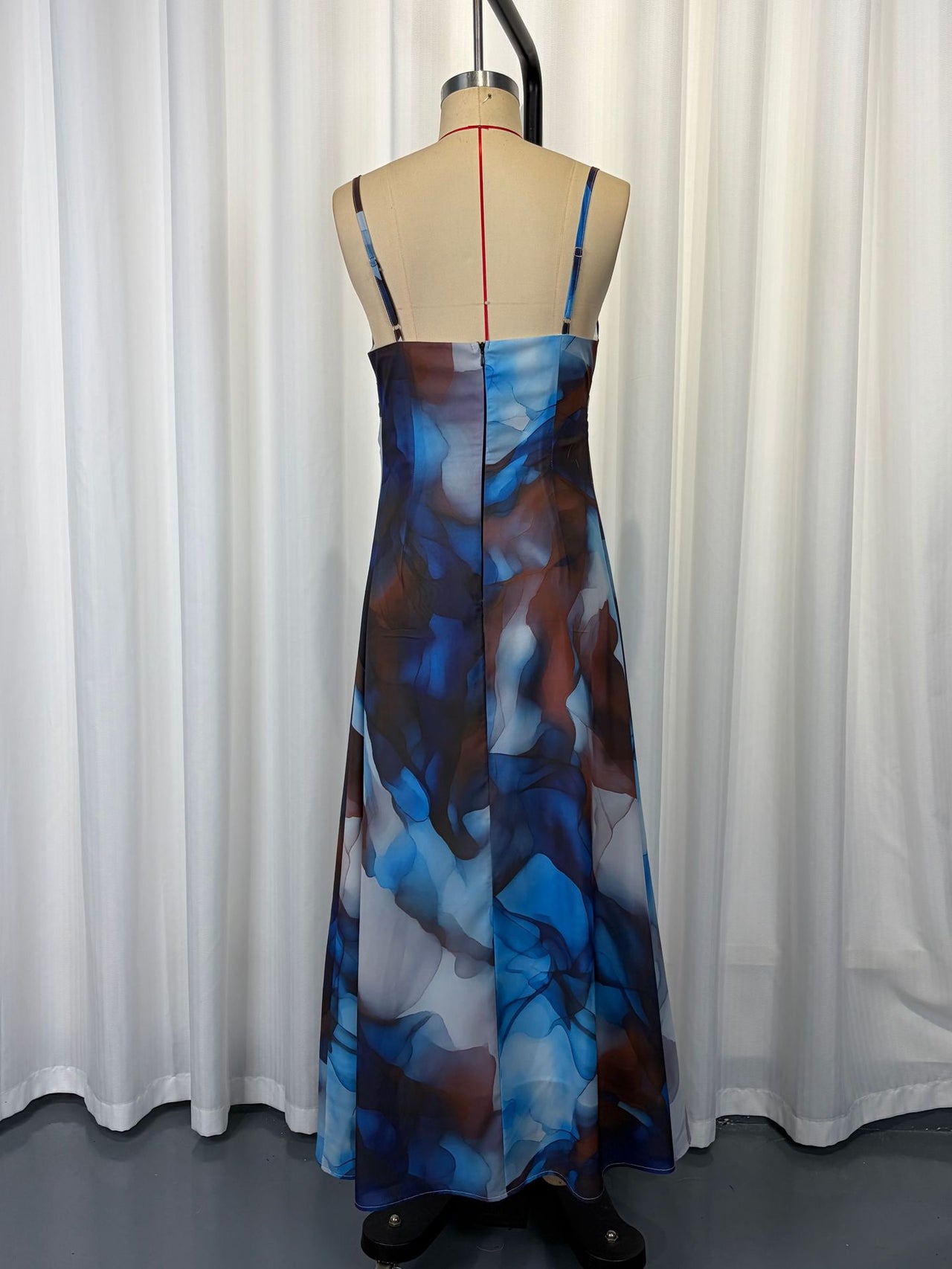 Elegant Chiffon Dress Elegant Colorful Blooming Printed Strap Dress - Modestly Vogue 