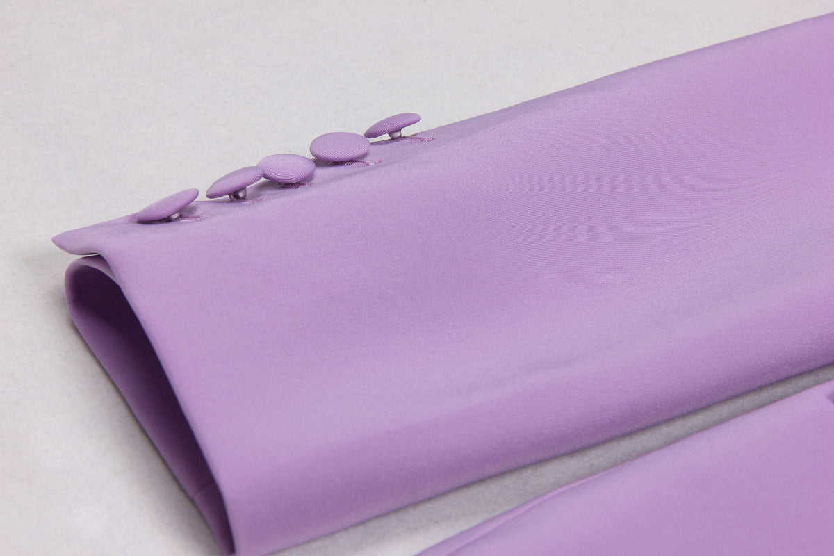 Black Tailored Bustier Blazer Suit Set Three Piece Pant Set - Modestly Vogue 