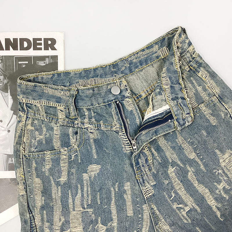 Retro High Street Tassel Skinny Jeans - Modestly Vogue 