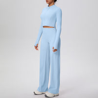 Micro Brushed  Zipper Jacket Sports Long Sleeve Running - Modestly Vogue 