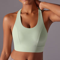 High Strength Yoga Bra – Seamless Push-Up Vest with Beauty Back