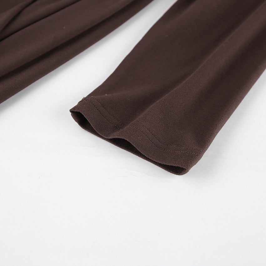 Elegant Ruched Twisted Maxi Bodycon Dress - Modestly Vogue 