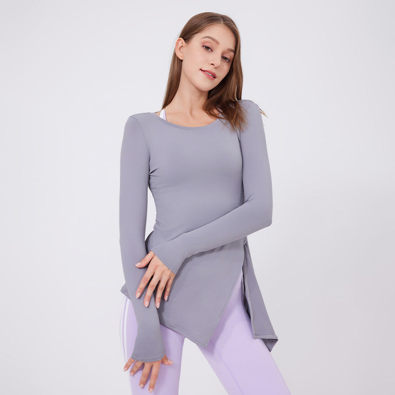 Slim Fit Long Sleeve Slimming Top for Women – Quick Drying Yoga & Workout Shirt