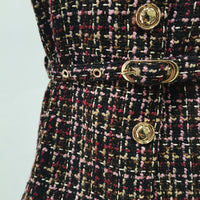 French Socialite Chanel Elegant Vest Coat Women Autumn Lace up Top - Modestly Vogue 