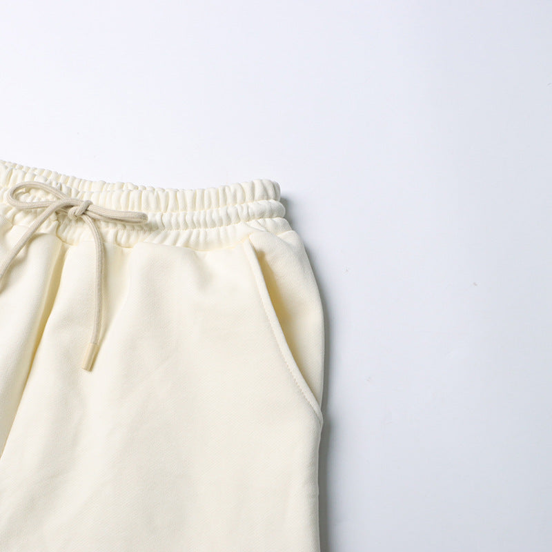 Neutral Draping Stitching Tied Drawstring Adjustable Slimming High Waist Straight Solid Color Casual Pants Women