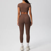 Nude Feel Hip Raise Yoga Set – High Waist Fitness Pants &  Bra Top